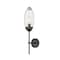 Z-Lite Arden Wall Sconce, 1-Light, 4.5 In.W x 7 In.L x 21.5 In.H, Matte Black/Clear 651S-MB - alternate 1